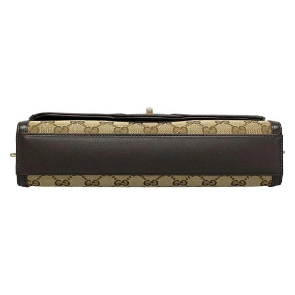 Auth GUCCI GG pattern, Shelly (web) 786027 Dark Brown Beige Multi Jacquard - Picture 7 of 16